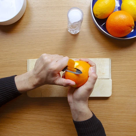 How to use orange peels step 1