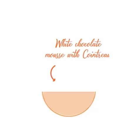 Step 3 WHITE CHOCOLATE MOUSSE WITH COINTREAU